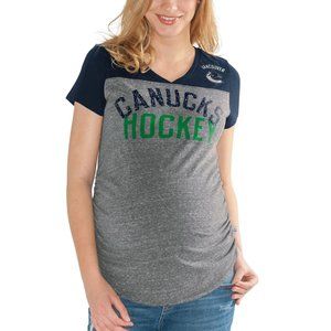 Women's Maternity NHL Vancouver Canucks Short-Sleeve V-Neck Shirt Medium NIP